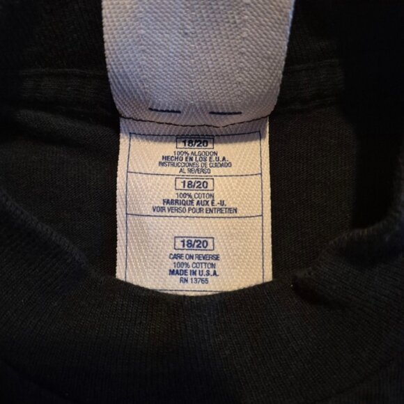 Boston Bruins boys size 18/20 black short sleeve shirt printed logo VGUC - Picture 4 of 6